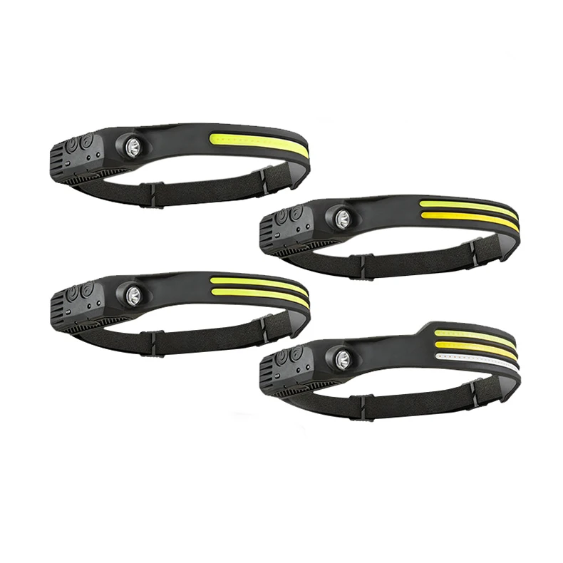 Налобный фонарь сенсор фар фонарик USB перезаряжаемая лобовой со встроенным аккумуляторный 5 режимов освещения работы Отдых на природе