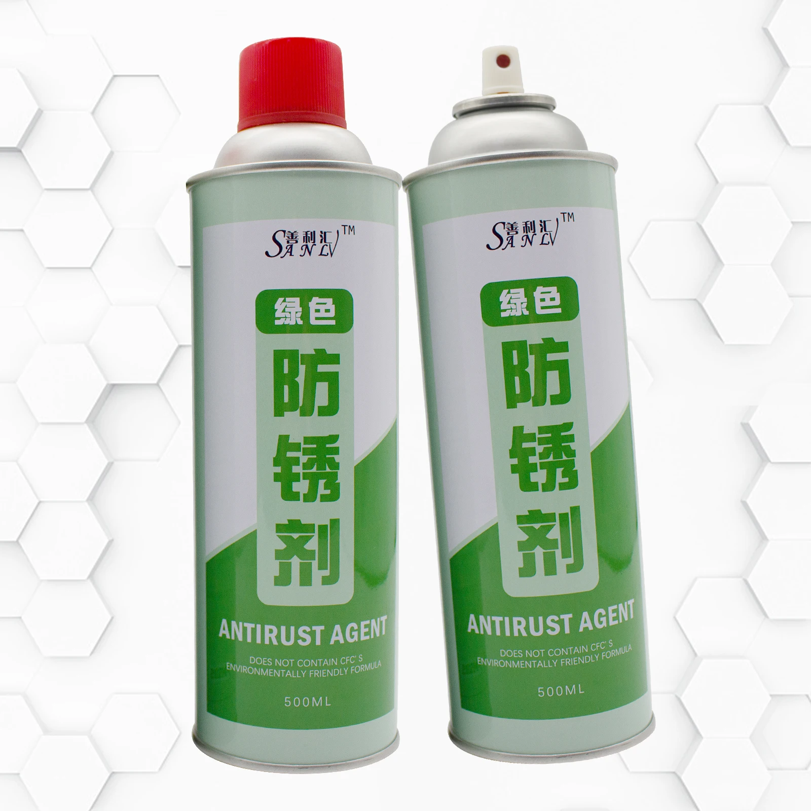 Green anti-rust spray protective film provides lubrication and long-term green rust inhibitor