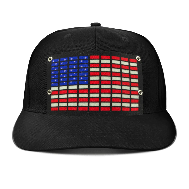 Event Party Supplies Sound Activated LED Hat Custom Light Up EL Flashing Cap