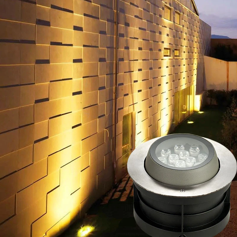 Embedded 18W adjustable beam direction outdoor waterproof ground light AC 110/240V District park square Led underground light