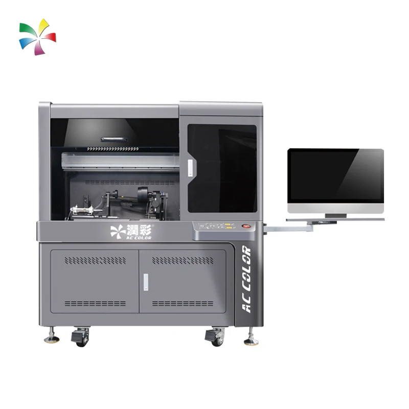 Inkjet UV Cylindrical High Speed Digital Cylinder 360 Degree Rotary UV Printer For Bottles