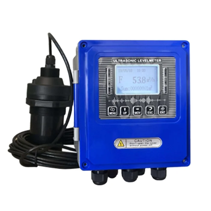 canal irrigation wall mount open channel ultrasonic level sensor flow meter flowmeter transmitter for sewage water