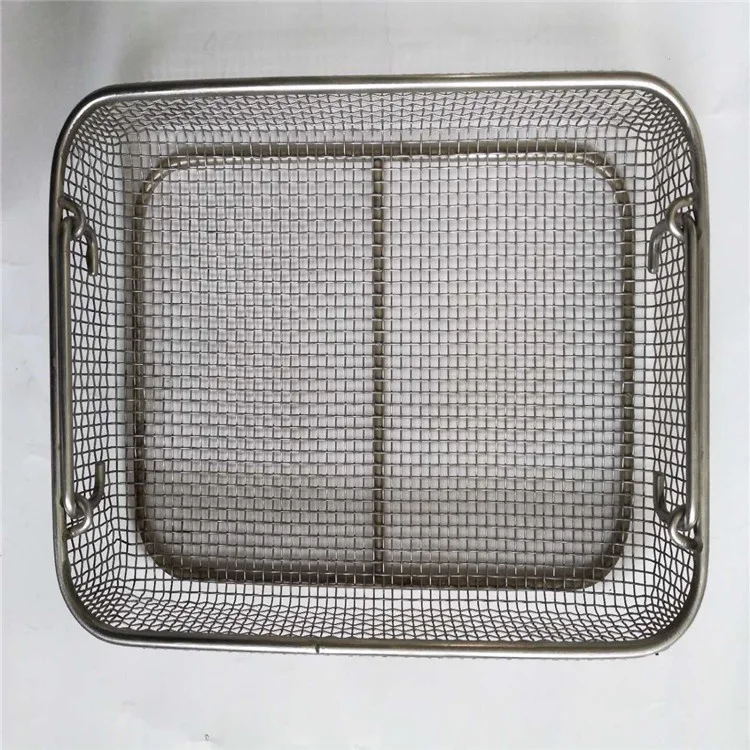 Stainless Steel Wire Mesh Storage Basket Multi-Function Organizational Basket Fashionable Square Rectangle Quality Storage