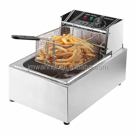 Restaurant kitchen equipment 8L/16L chicken chips potato electric commercial deep fryer with basket