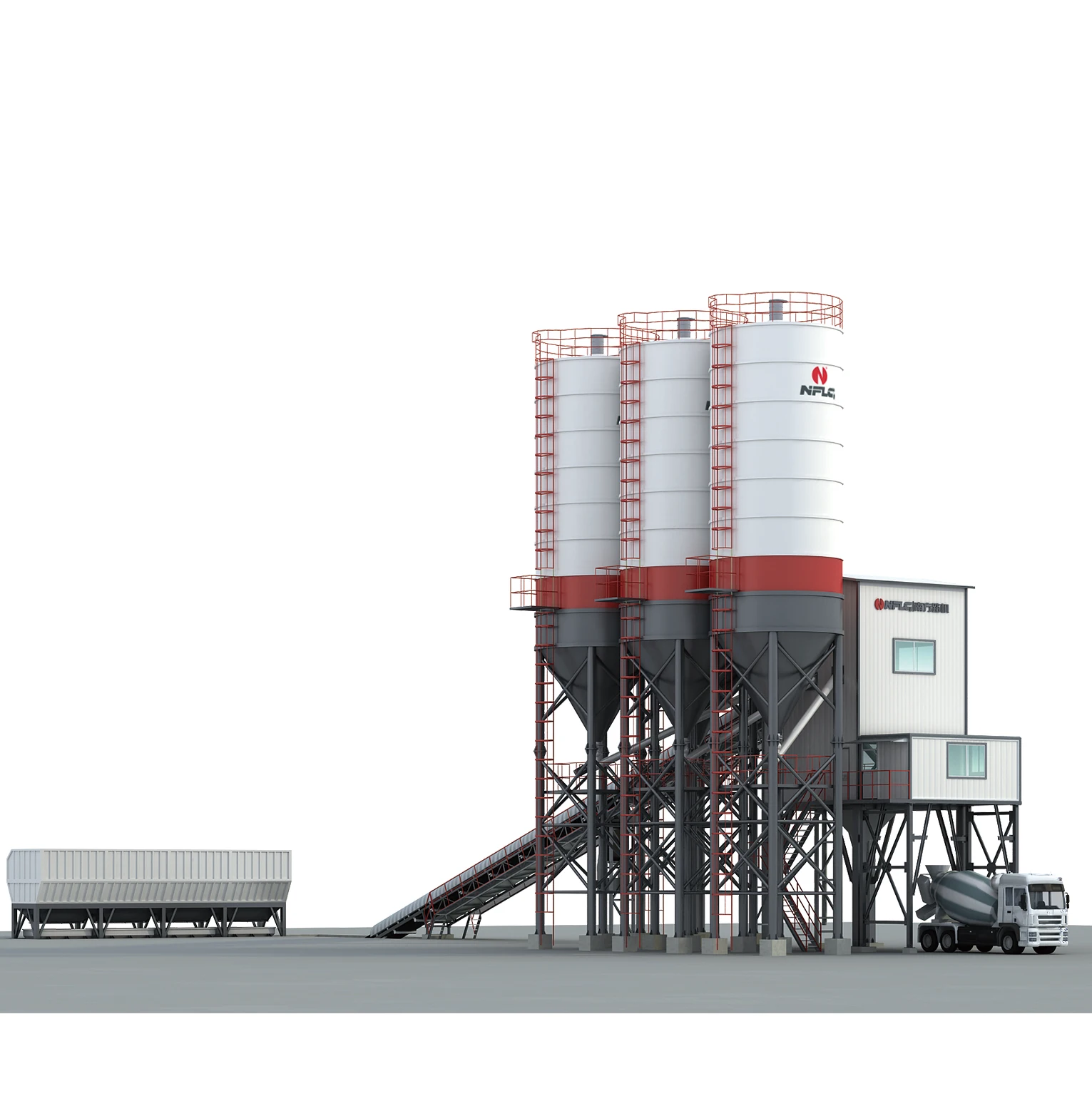 Factory Mix Concrete Batching Plant Chinese Construction Projects Production Line for Sale Price for Sale Twin Shaft Electric 80