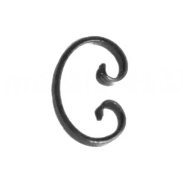 Китайская фабрика кованый железный декоративный свиток для ворот ограждений лестниц