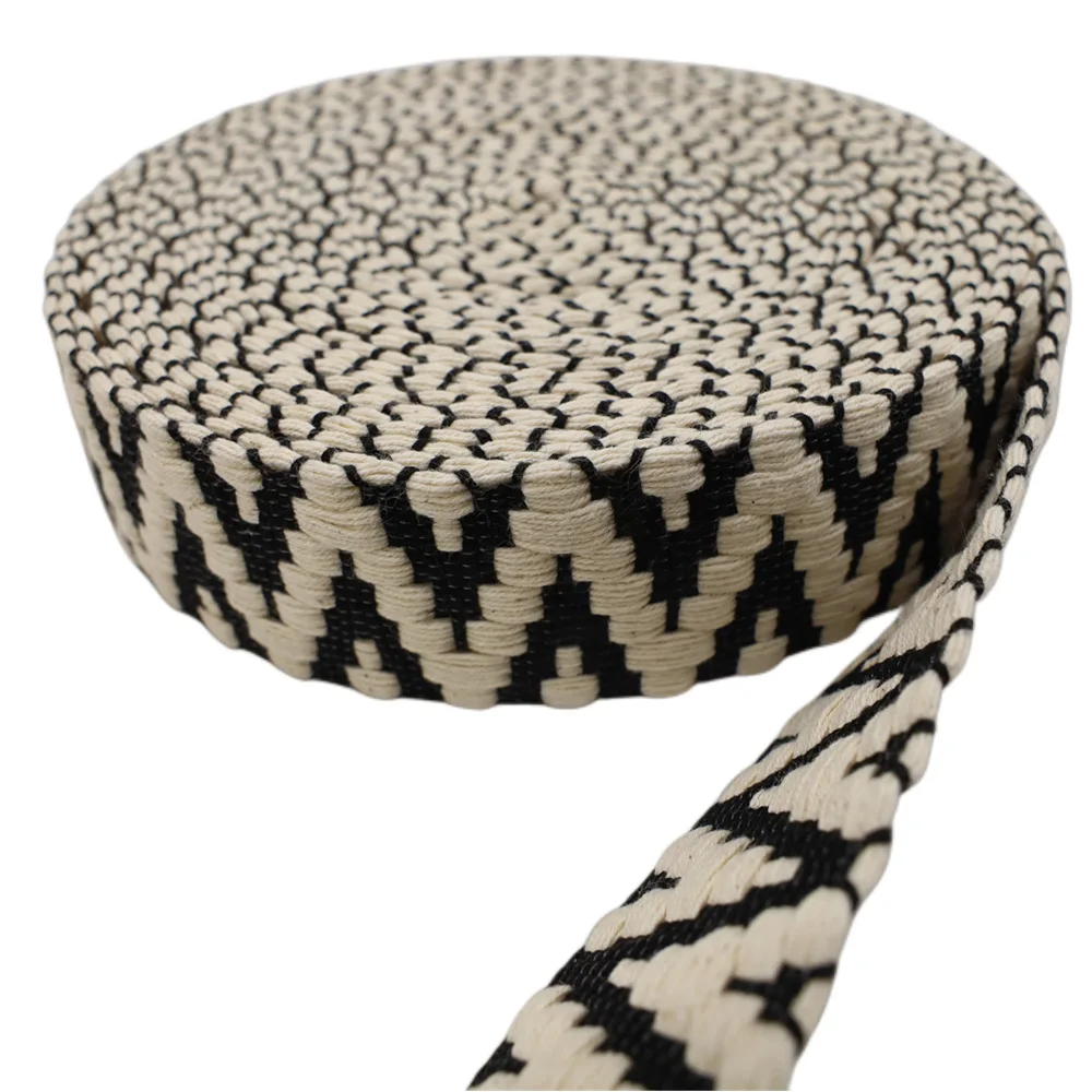 Direct selling thickened cotton jacquard elastic band custom belt luggage strap elastic band