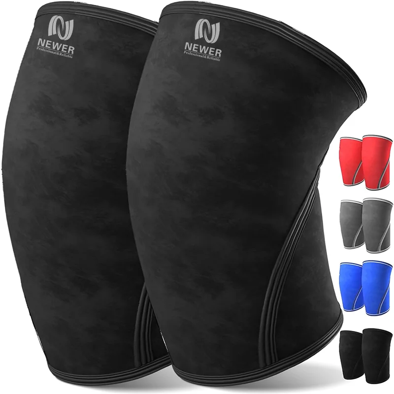 Custom Wholesale Gym Sports Weightlifting knee sleeves 7mm neoprene knee pads for powerlifting