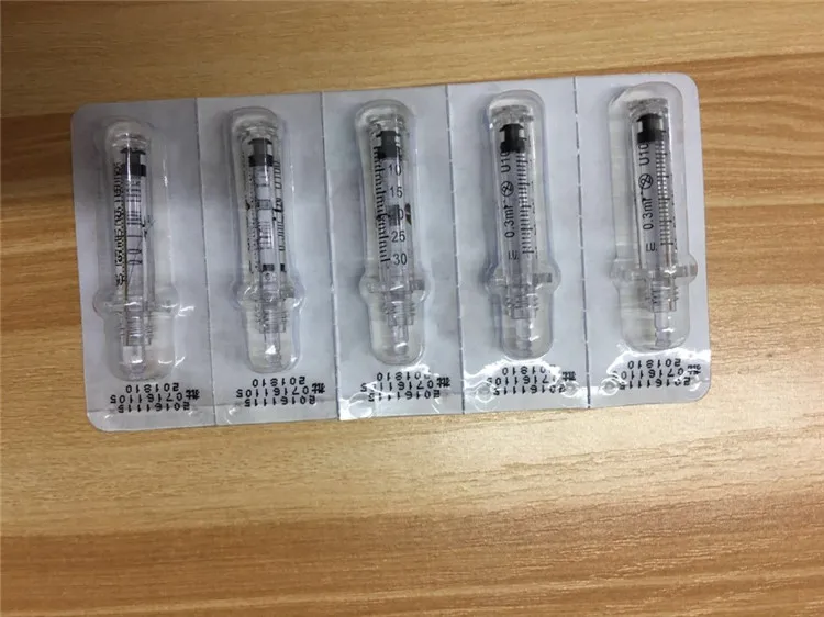 0.3ml 0.5ml Disposable Plastic Ampoule/Syringe/Needle for Hyaluronic Aicd Pen/Gun