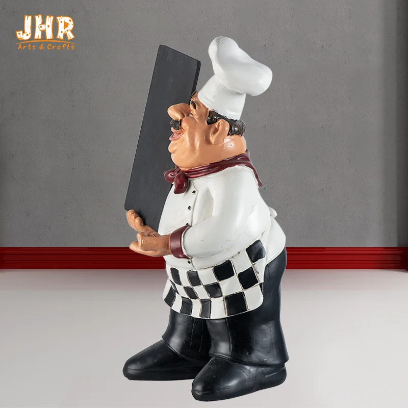 Resin Cute Chef w/ Wooden Chalkboard