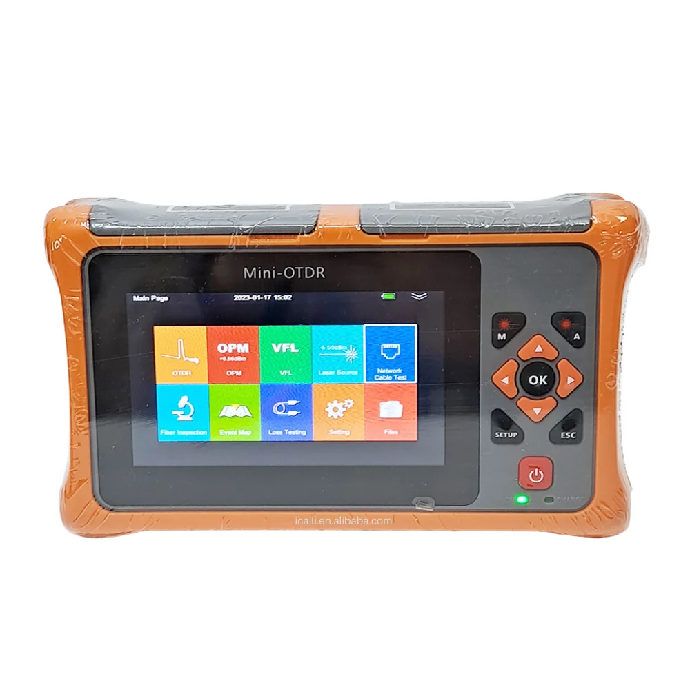 Волоконно-оптический рефлектометр MINI OTDR 1550 нм 24 дБ сенсорный экран VFL OLS OPM карта событий Тестер кабеля Ethernet Бесплатная доставка