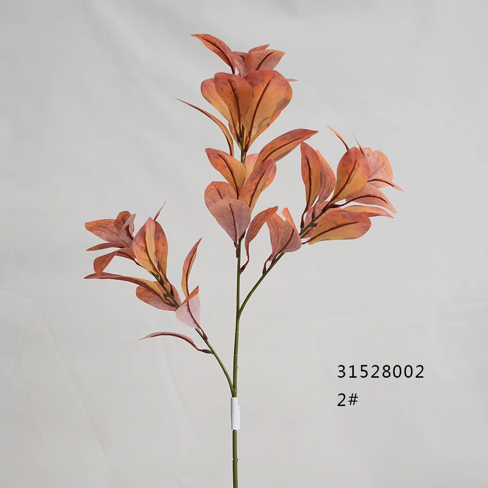 3 Forks Bean leaves Artificial Green plants tree flower Factory wholesale Artificial Flowers Eucalyptus leaves for Home Decor