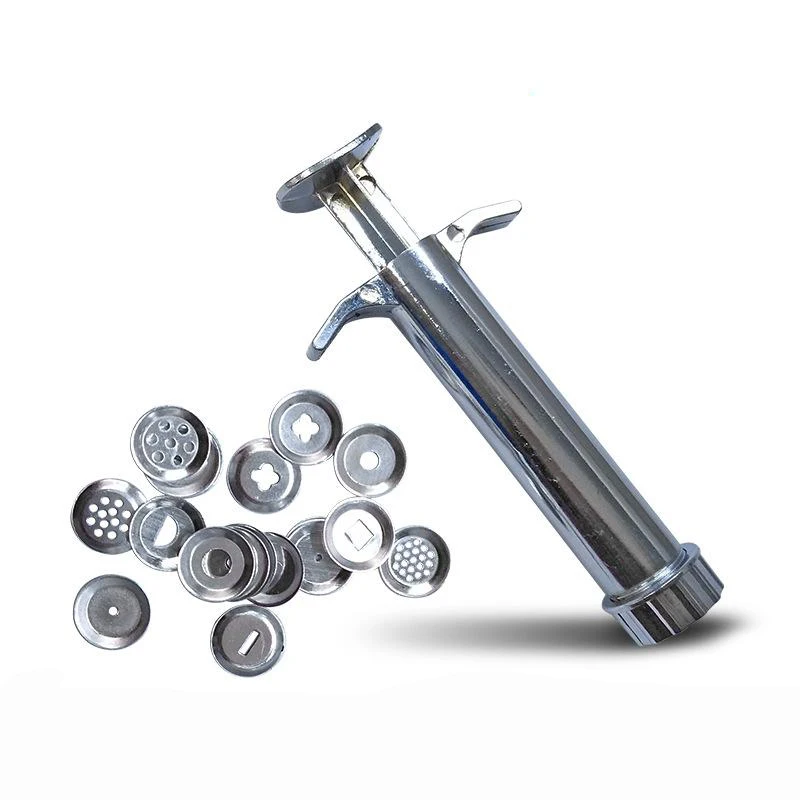 DIY Alloy Pottery Clay Mud Extruder Squeezer Sculpture Tool with Tip Molds Polymer Modeling Sculpting Cake Decoration Tools