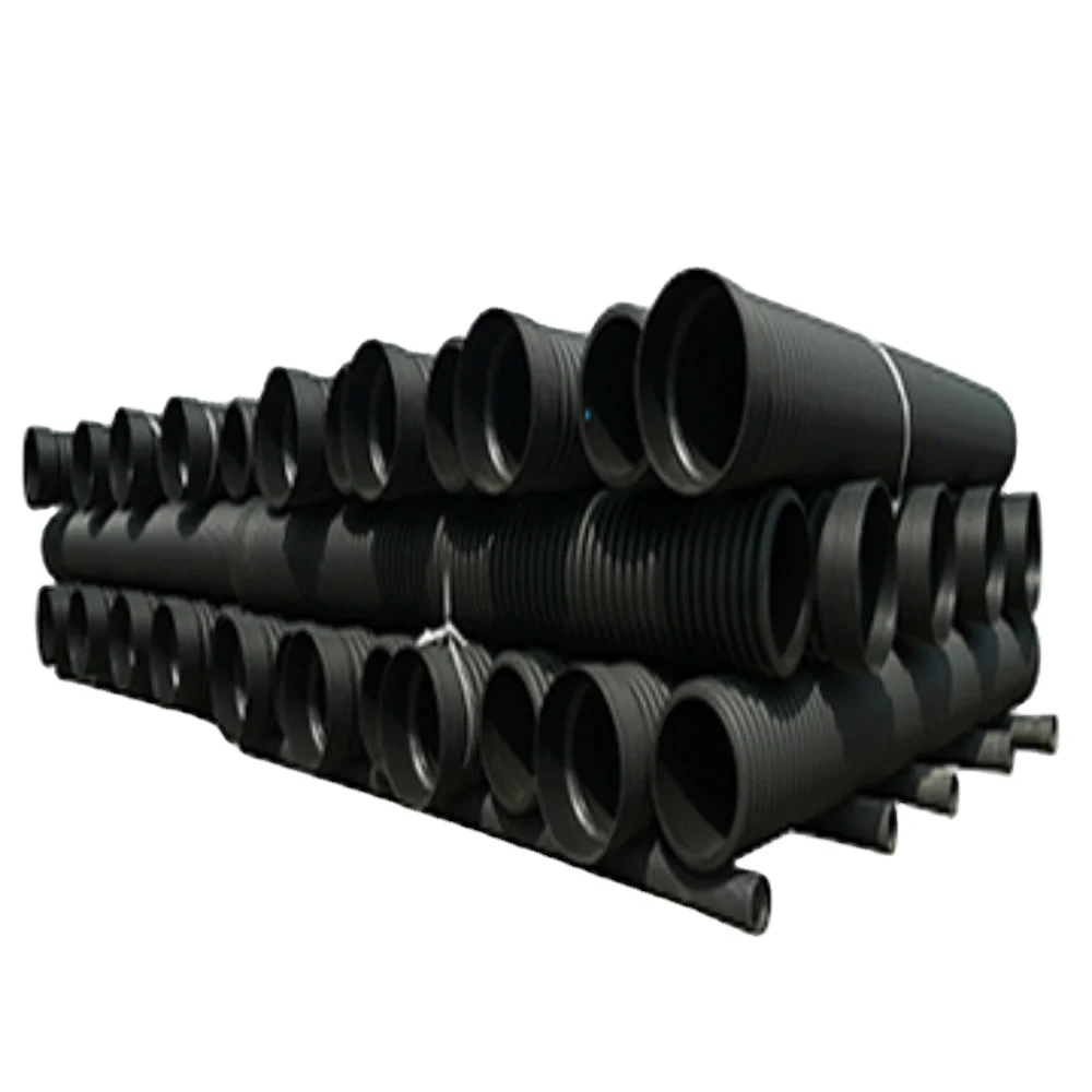 Double Wall Corrugated Hdpe Pipe Plastic Drain Tube PE Culvert for Agricultural Subsurface