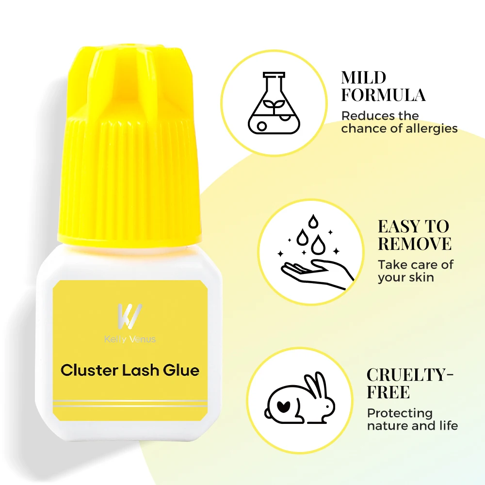 KV 2 weeks waterproof bond and seal diy eyelash glue cluster lash glue adhesive