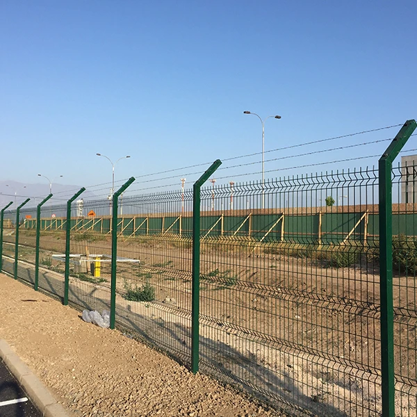 Factory Manufacturer Powder Coated Green 3d welded wire mesh fence panel for Airport Project