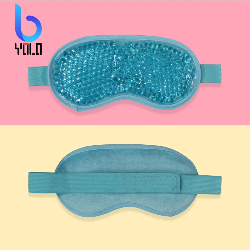 Soft fabric ice packs cool gel eyes cold sleep eye mask