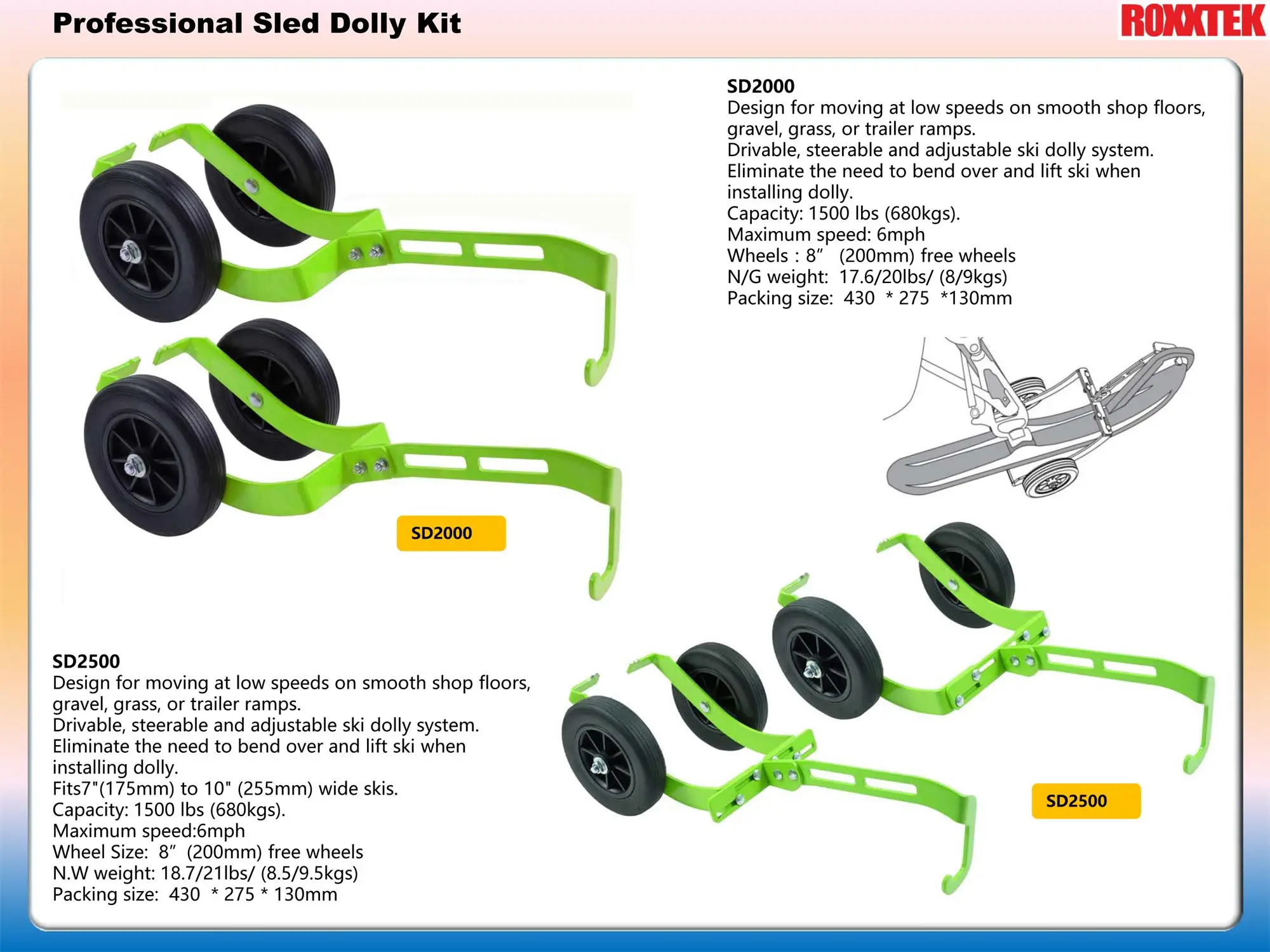 1500 Lbs Snowmobile Dollyl SND1525VH
