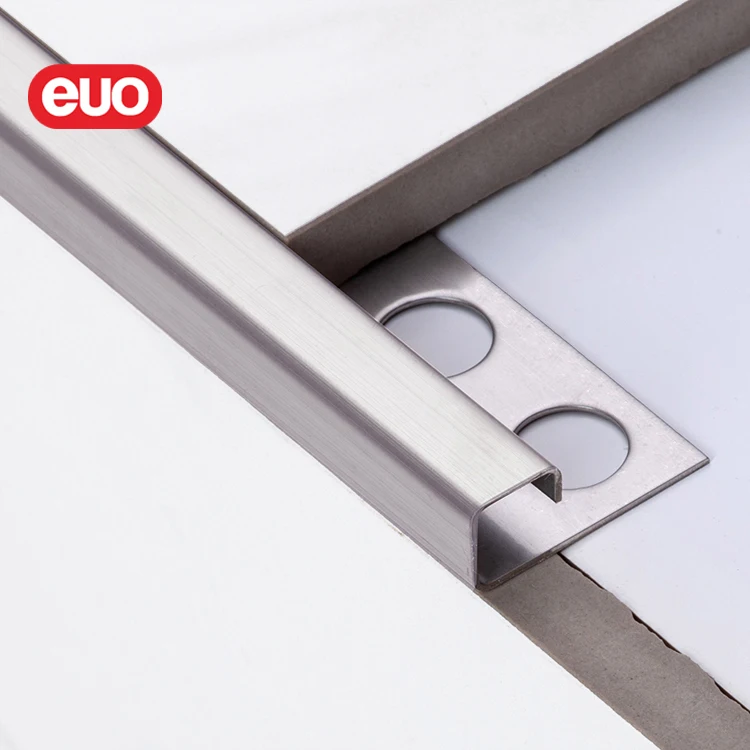 euo Edge Protection Tile Profiles Factory Price OEM Logo Free Sample Trim Strip Stainless Steel Tile Trim