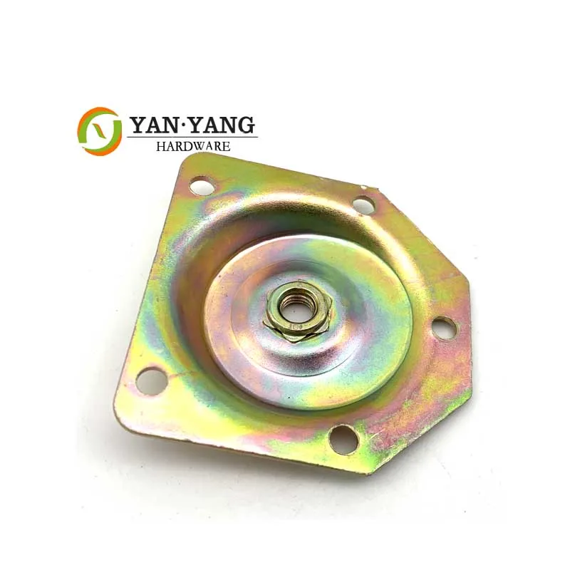 Yanyang Sale Furniture Hardware M8 Metal Mounting Plate For Sofa Table Legs