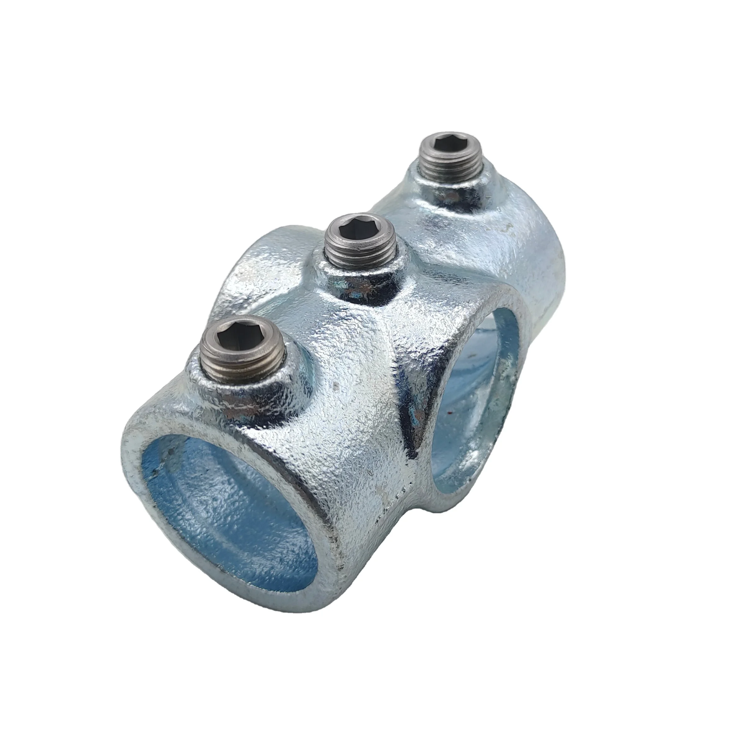 A119 C 42.4mm Galvanised Pipe Handrail Connectors Sleeve Joint Structure Pipe key Clamps