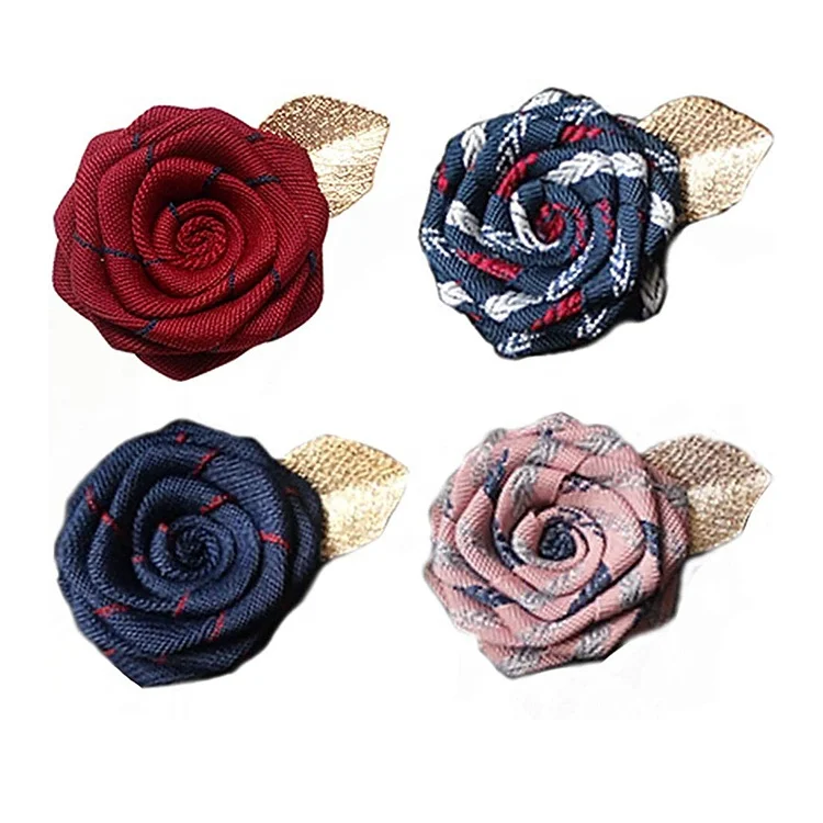 Hot Design Fashion Shape Male Lapel Pins Flower Wedding Brooch for Men Suit