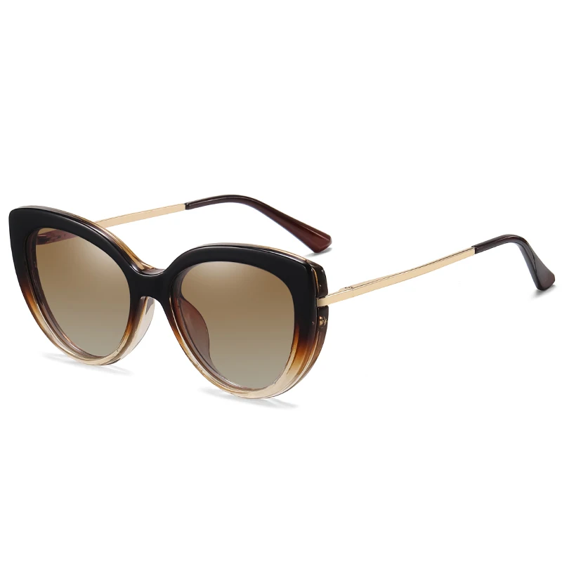 Dichroic Polarized Sunglasses female tr cat eye anti blue light glasses