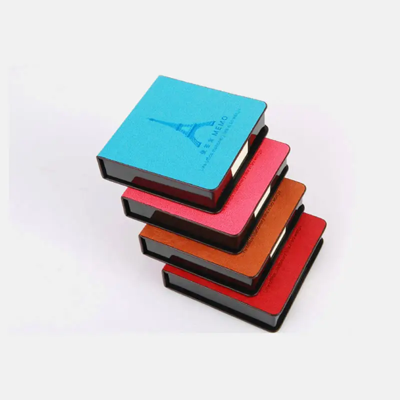 Promotional Price Cheap Recycled Paper Creative Black Solid Color Note Card Boxes Gift Set 76*76Mm Page Markers Memo Ped