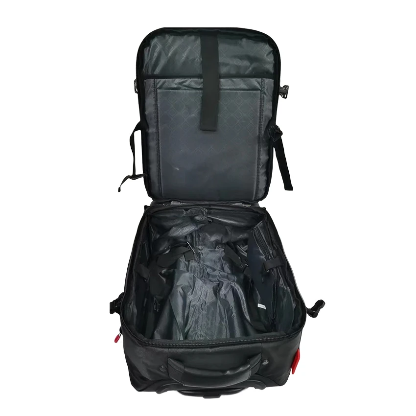 Black hidden shoulder strap Travel Bags Softside Roller Lightweight Luggage bag for Women Men