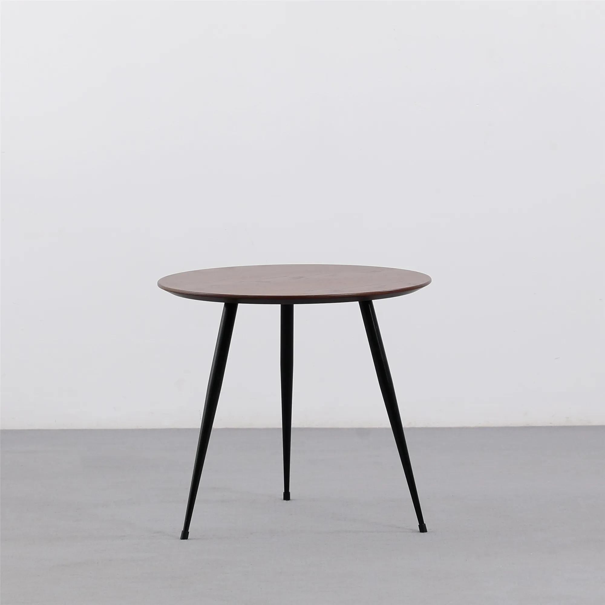 China Manufacturer Bazhou Factory Furniture Modern Nordic Wood Walnut Oval Shape Coffee Table