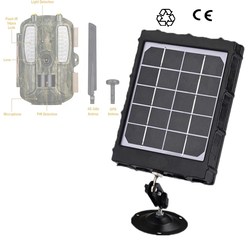 Hunting Trail Cameras Solar Panel Charger External Powered Battery 6v/9v/12v 8000mAh For All Cameras Outdoor Charger