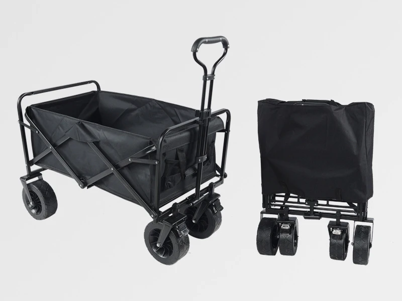 Widened Aircraft Tires High Wear-resistant Dining Outdoor Portable Trolley Cart Camping Foldable Trolley Utility Wagon Cart