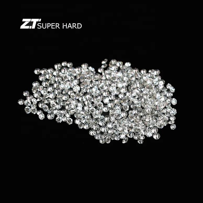 Round synthetic diamond pure carbon seeds polished white diamonds 1.5 carat