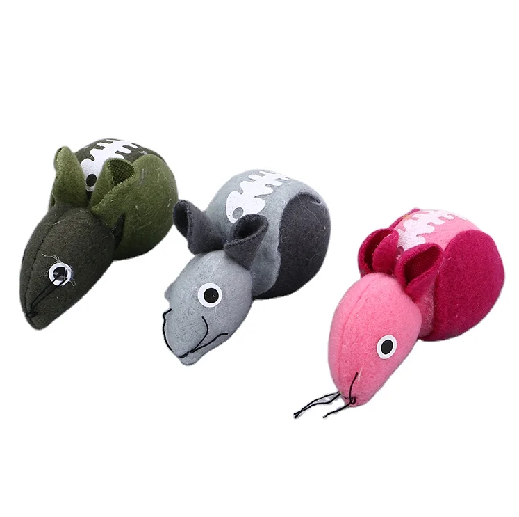 
Beat Selling Mouse Shape Catnip Plush Interactive Cat toy With Feather 
