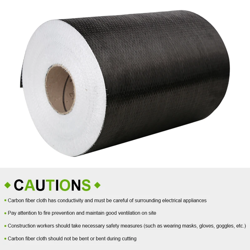 Unidirectional carbon fiber cloth 12k 300g black woven fiber cloth industrial carbon fiber building reinforcement fabric
