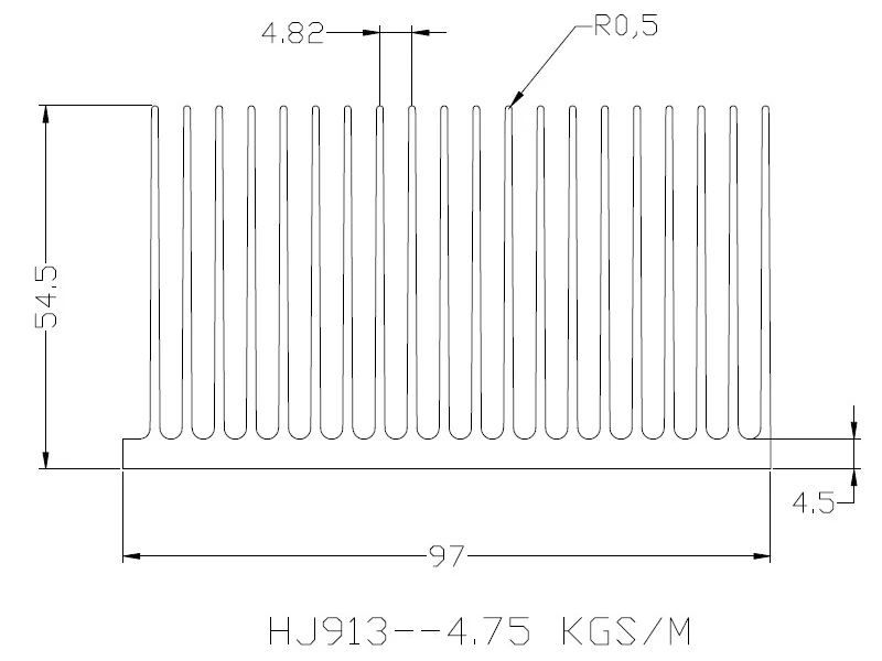 High-Efficiency Thermal Management Solution Spot Light Aluminum Heatsink COB Heatsink 93(W)*54(H)*100(L)mm