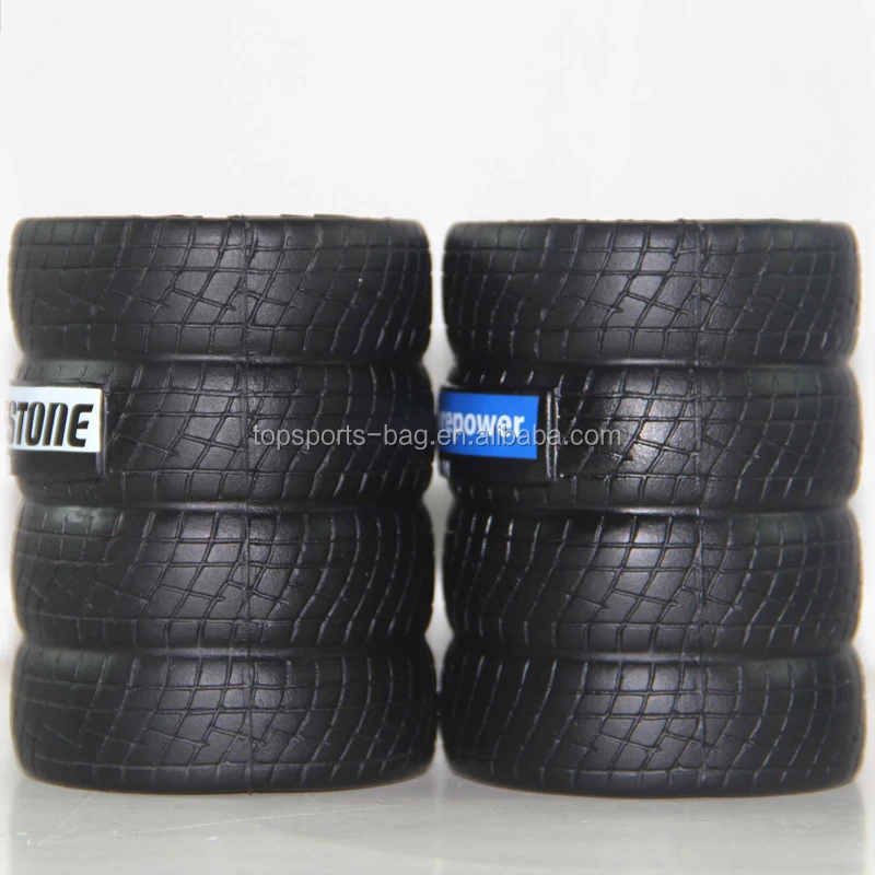 2022 Whole Sale Tire Design 330ml PU Foam Beer Can Cooler Thermal Stubby Holder Black