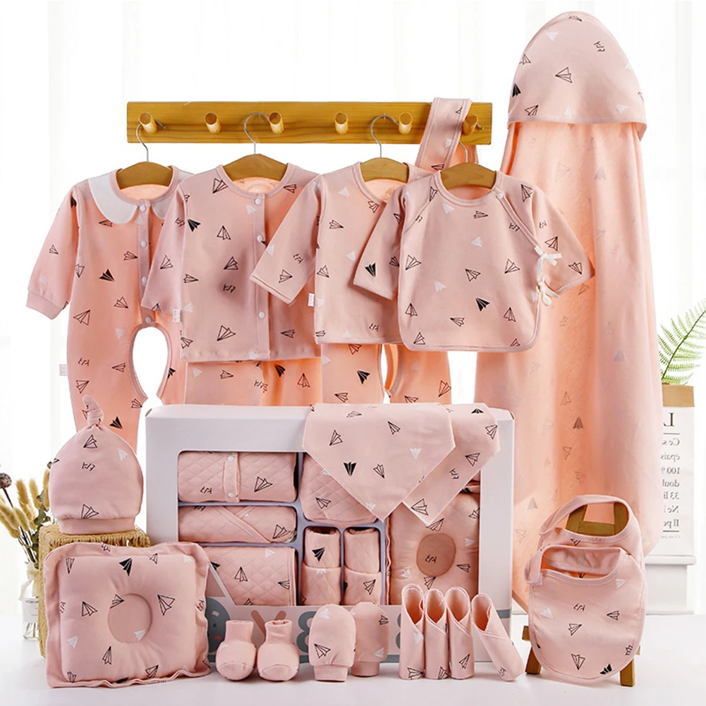 Трикотажные комбинезоны для новорожденных, комплект одежды для мальчиков из 100% хлопка с мультяшным рисунком, боди, одежда для сна, Подарочный комплект детской одежды, 22 шт.