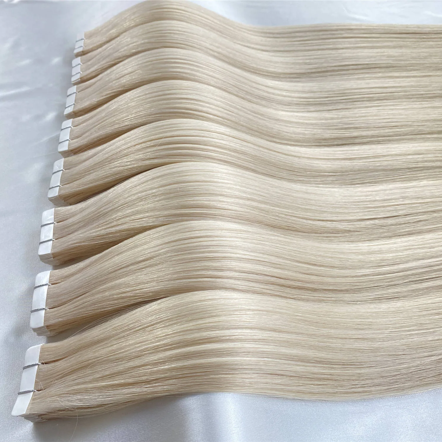 100% European Human Hair Full Cuticle Aligned Tape In Hair Extension Remy Skin Weft Invisible Tape Human Hair Extensions