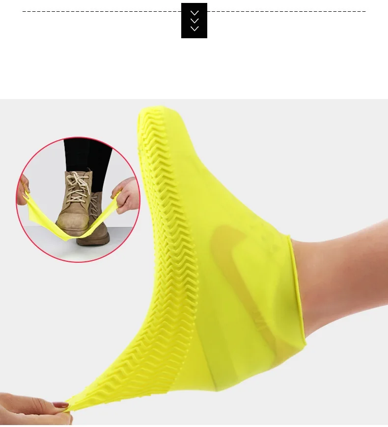 High quality Anti Slip reusable shoes Eco-friendly waterproof silicone covers