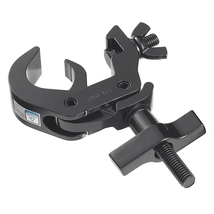 Black 38-52mm Heavy Duty Aluminum 250 KG Load Capacity Truss Clamp for Stage Light Hook Quick Rig