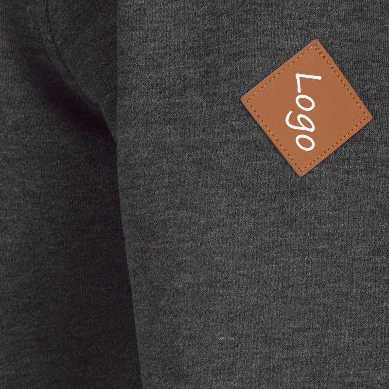 Selling on line custom private label sweat suits hoodie leather badge logo heavy weight full zipper up hoodie and sweatshirt