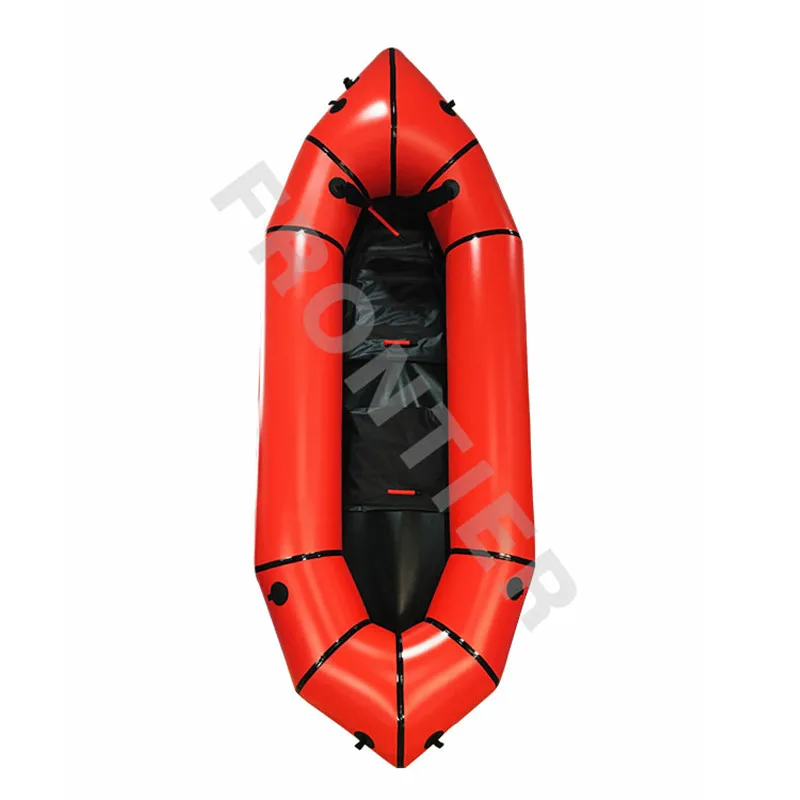 Factory Price Inflatable Frontier Calm Wate Single Person Packrafting Boat Paddle Packraft for Sale