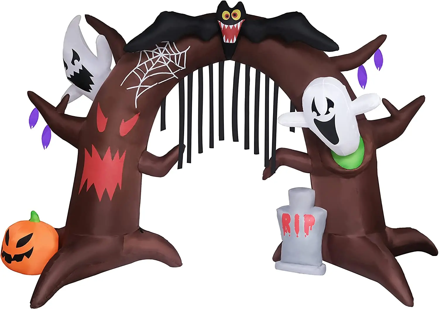 15FT LED Lights Large Archway Arch with Haunted Ghosts Pumpkin Tombstones Halloween Inflatable For Garden Yard Decoration