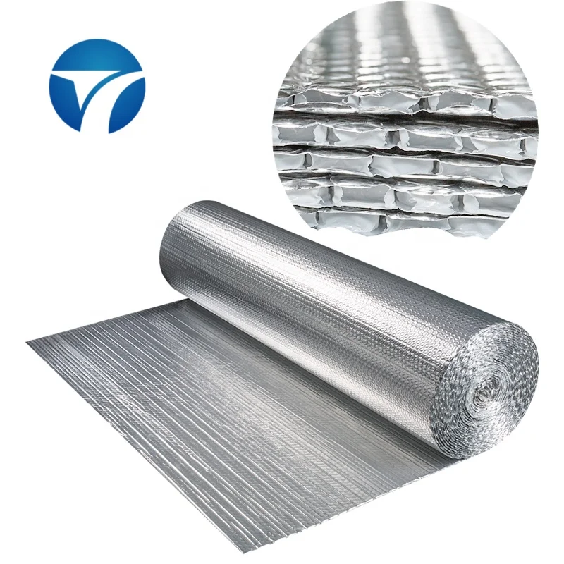 High R Value Reflective Aluminum Foil Bubble Roofing Insulation Material for Cooler Bags with Fire Roof for Car Cover