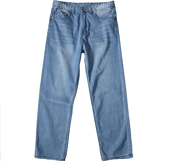 Custom Loose Fit Hip Hop Jeans Retro Relaxed Fit Skateboard Denim Pants Classic Vintage Plain Washed Baggy Jean