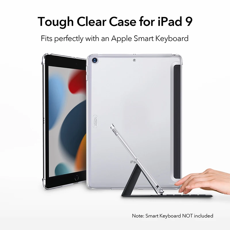 For Ipad 2021 2020 2019 Perfect Fit Cheap 10.2 Inch Clear PC and TPU Back Shell Shockproof Anti Scratch Tablet Case Back Cover