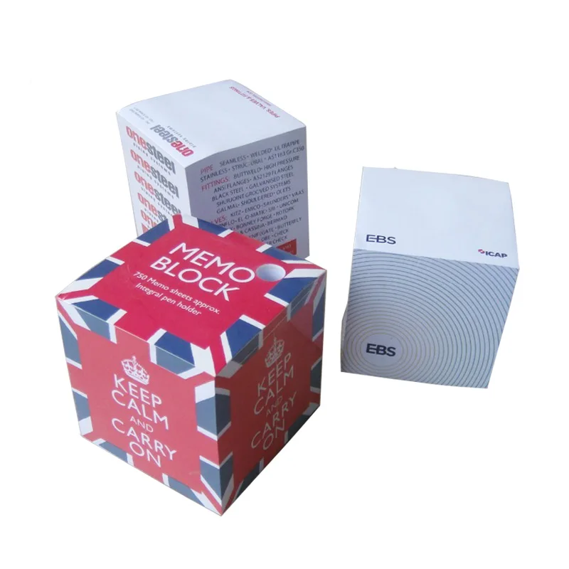 custom sticky notes wooden pallet memo cube with pen holder