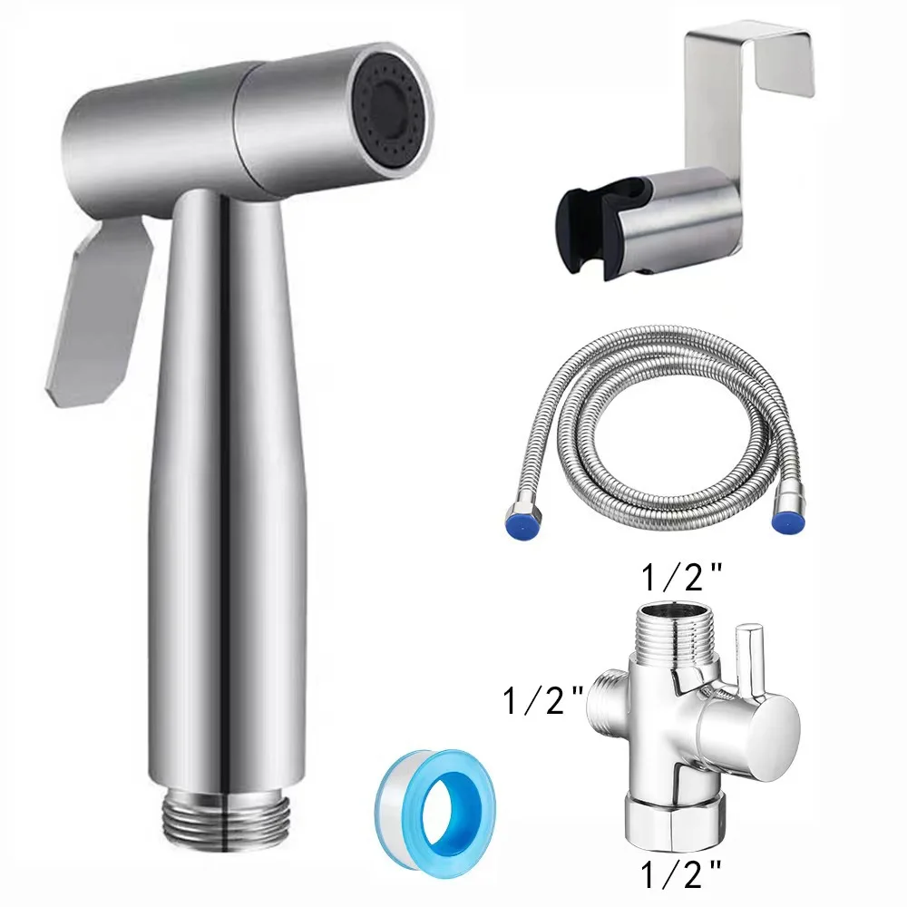 Factory Wholesale Head Stainless Steel Spray Women For Toilet Bidet Sprayer Portable Shattaf