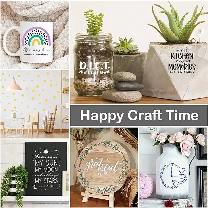 Multicolor Adhesive Craft Permanent Vinyl Roll Lettering Film Cups Glass Car Sticker Decor Color Cutting Vinyl For Cut